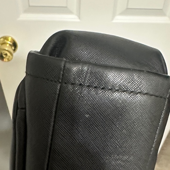 Coach Madison Black Leather Handbag with gold trim - Picture 13 of 16